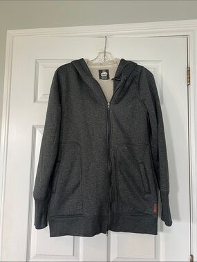 Roots Sherpa-Lined Hooded Jacket in Light Gray